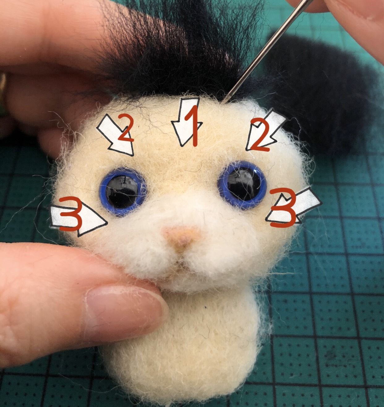 動画付 頭 手 足が動く 超可愛い 羊毛フェルトの子猫の作り方 テディベアタイプ わたわたペットの日常